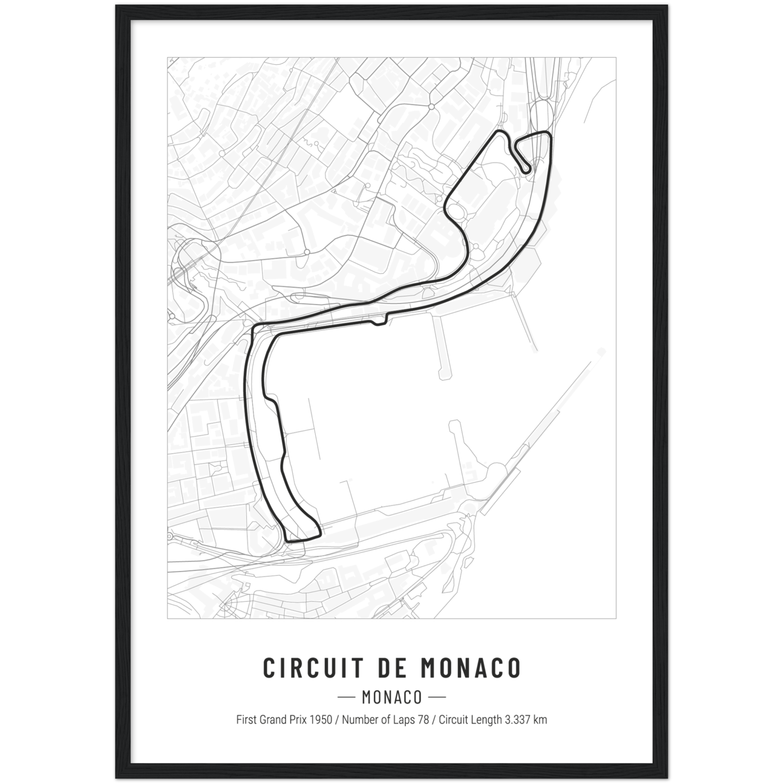 circuit de monaco f1 poster
