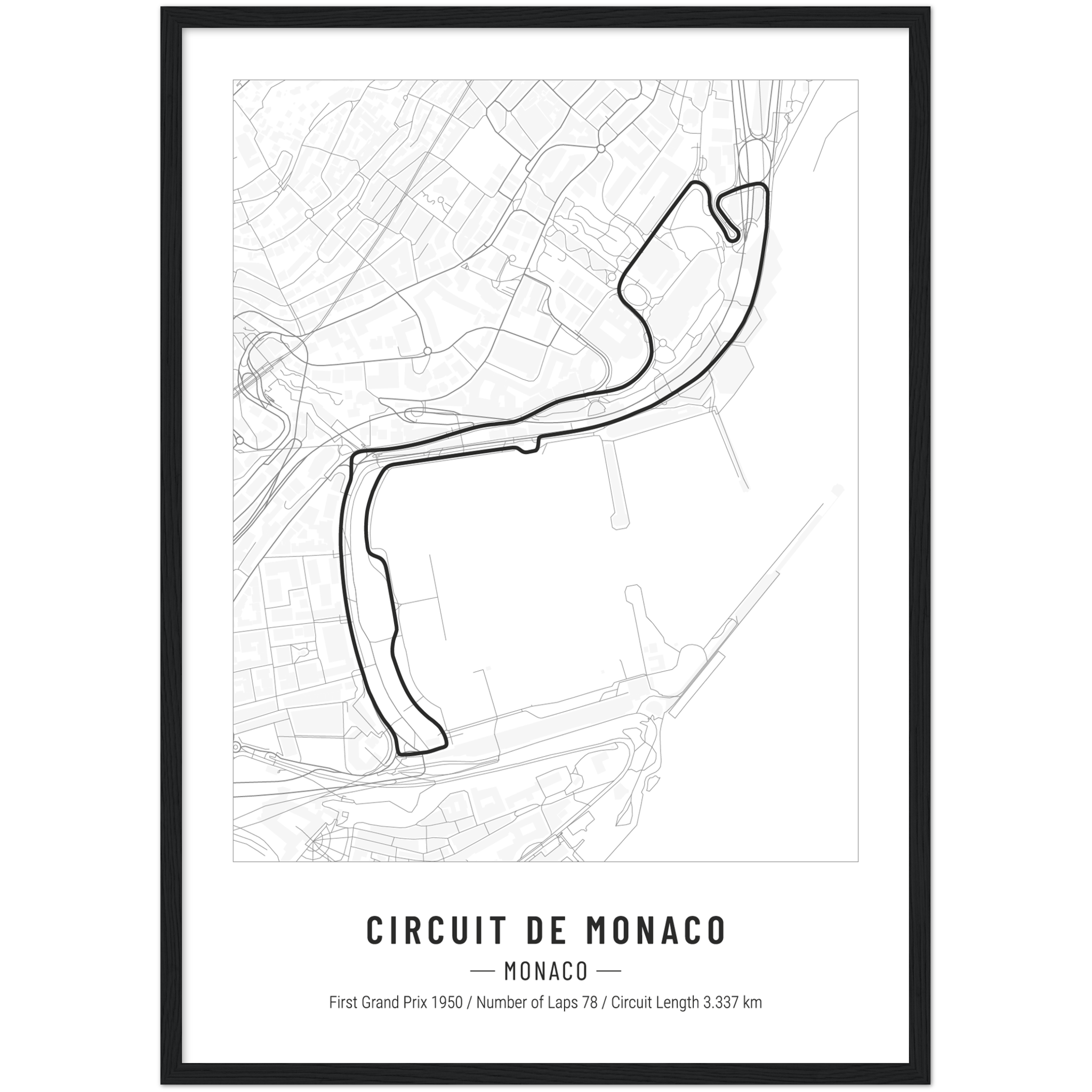 circuit de monaco f1 poster