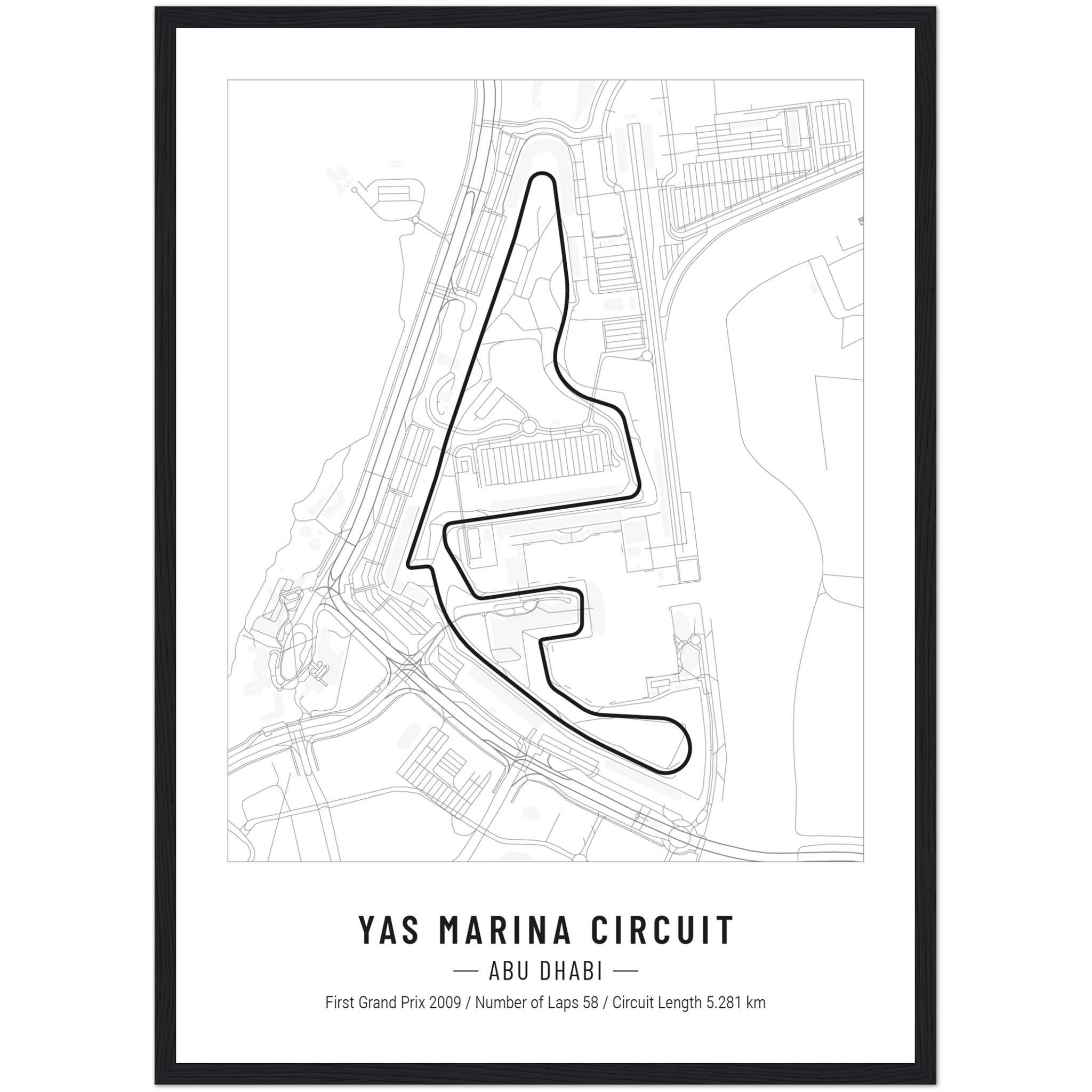 yas marina circuit wall art poster formula 1