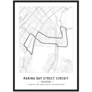 marina bay street circuit formula 1 poster