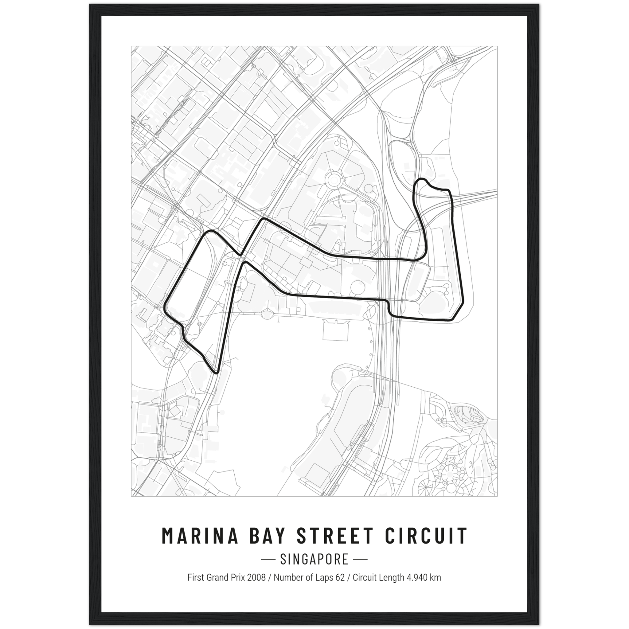 marina bay street circuit formula 1 poster